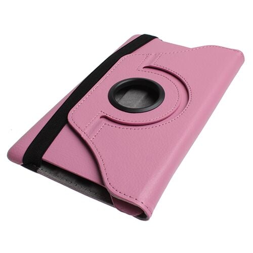 Nexus 7 2 II ile Uyumlu Kapaklı 360 Derece Dönebilen Kılıf Pembe Renk