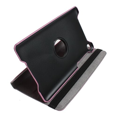 Nexus 7 2 II ile Uyumlu Kapaklı 360 Derece Dönebilen Kılıf Pembe Renk