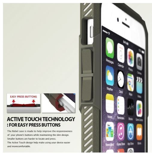Ringke Rebel iPhone 6s/ 6 ile Uyumlu KIlıf Gray Darbelere Karşı En İyi Koruma