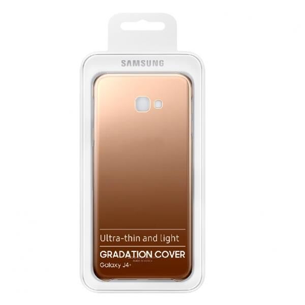 Galaxy J4 Plus ile Uyumlu Gradation Kılıf Altın EF-AJ415CFEGWW