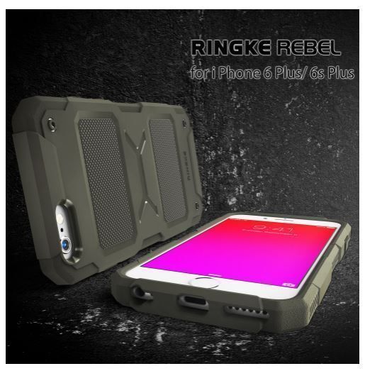 Ringke Rebel iPhone 6s Plus/ 6 Plus ile Uyumlu KIlıf Black Darbelere Karşı En İyi Koruma