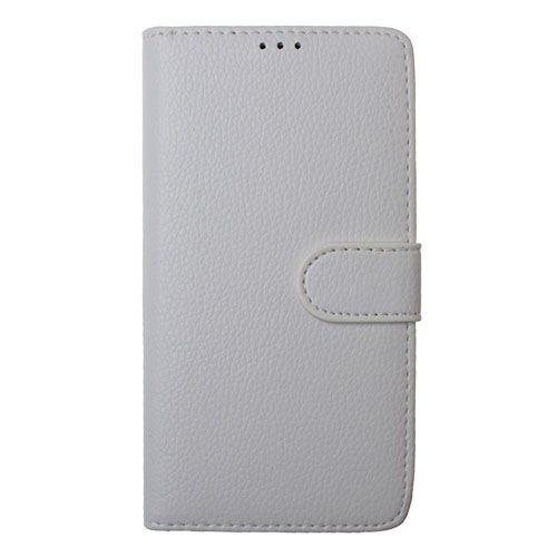 Xperia M2 Dual ile Uyumlu Kılıf Yan Model Kartlıklı Cüzdanlı Beyaz