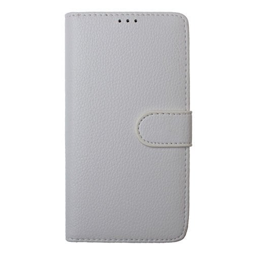 Xperia M2 Dual ile Uyumlu Kılıf Yan Model Kartlıklı Cüzdanlı Beyaz