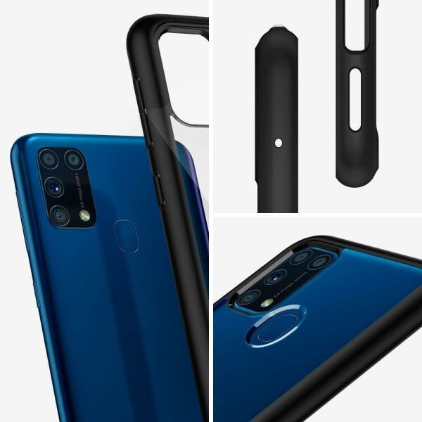 Spigen Galaxy M31 ile Uyumlu Kılıf Ultra Hybrid Matte Black