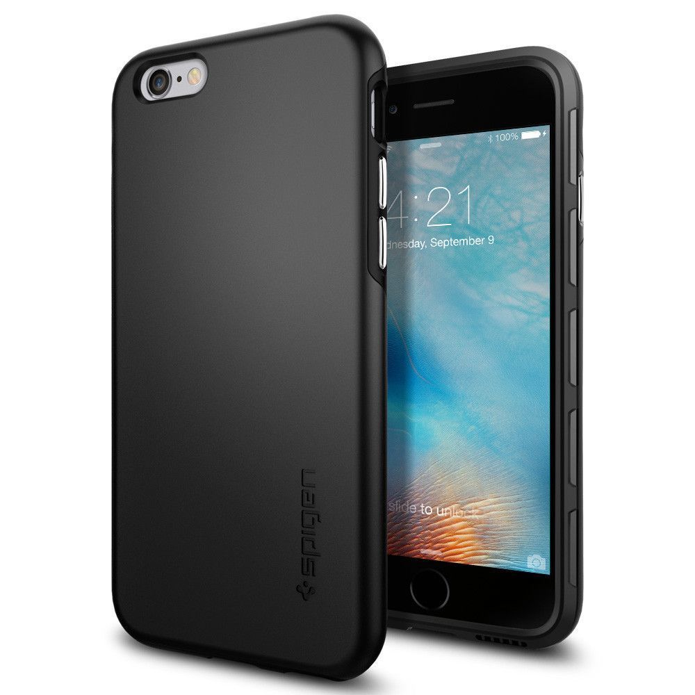 Spigen iPhone 6/6s ile Uyumlu Kılıf Thin Fit Hybrid Black