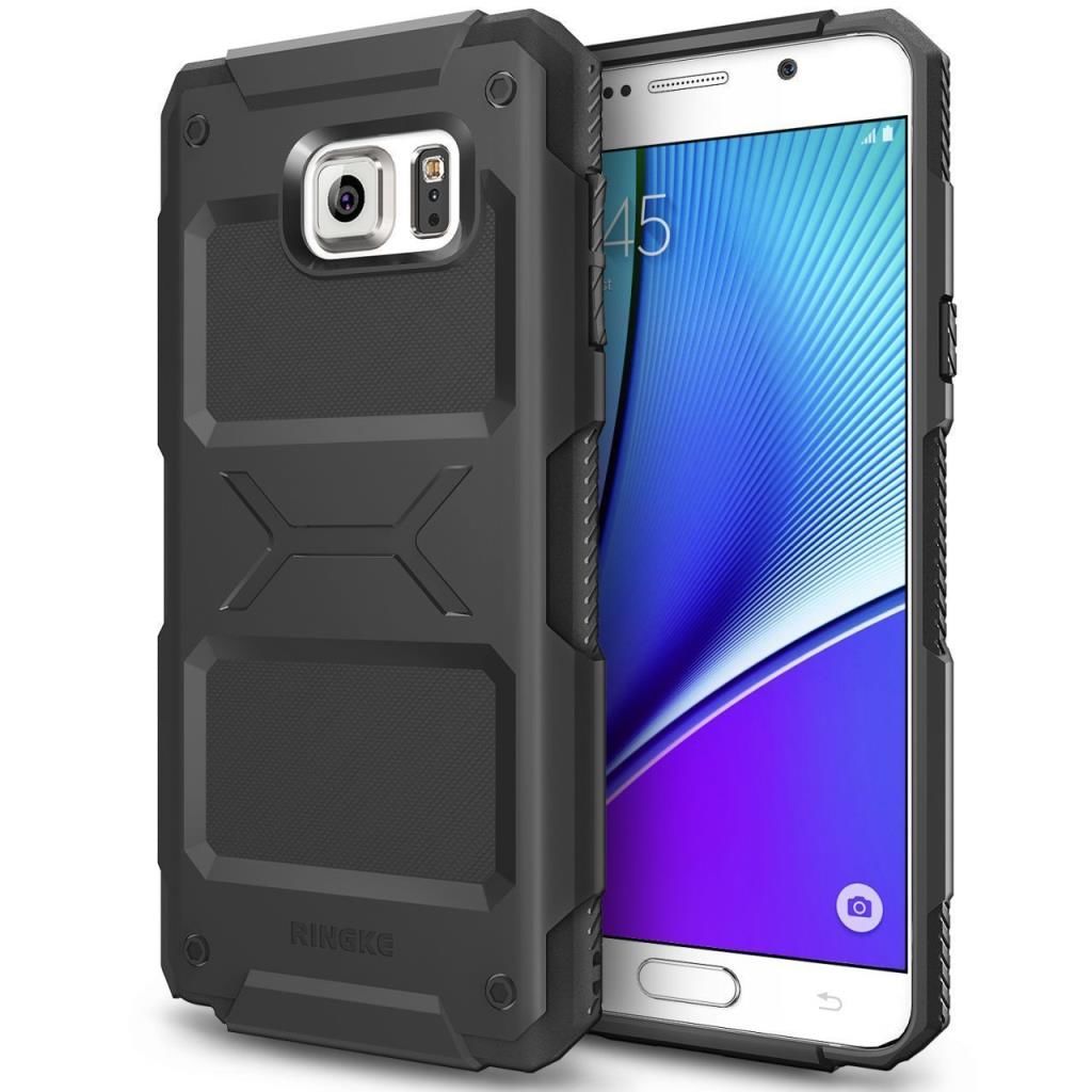Ringke Rebel Galaxy Note 5 ile Uyumlu Kılıf Black Darbelere Karşı En İyi Koruma