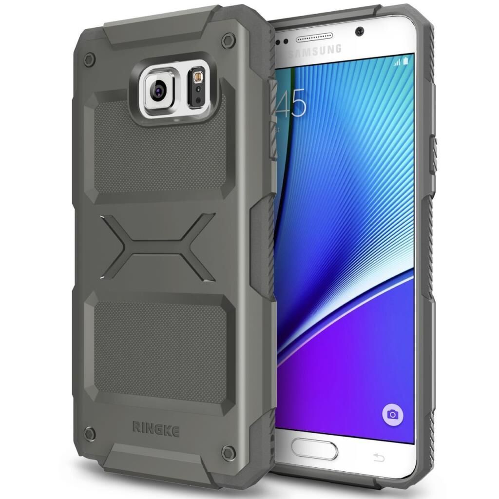 Ringke Rebel Galaxy Note 5 ile Uyumlu Kılıf Gray Darbelere Karşı En İyi Koruma