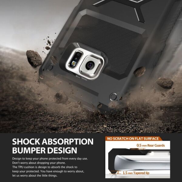 Ringke Rebel Galaxy Note 5 ile Uyumlu Kılıf Gray Darbelere Karşı En İyi Koruma