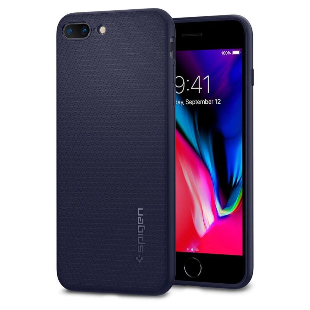 Spigen iPhone 7 Plus / 8 Plus ile Uyumlu Kılıf Liquid Air Armor Midnight Blue