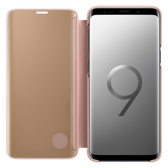 Galaxy S9 ile Uyumlu Clear View Kılıf Altın EF-ZG960CFEGWW