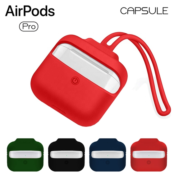Blogy AirPods Pro ile Uyumlu Silikon Kılıf Red
