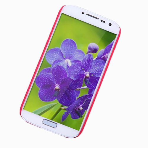 Nillkin i9500 Galaxy S4 ile Uyumlu Sert Kauçuk Kılıf Kırmızı