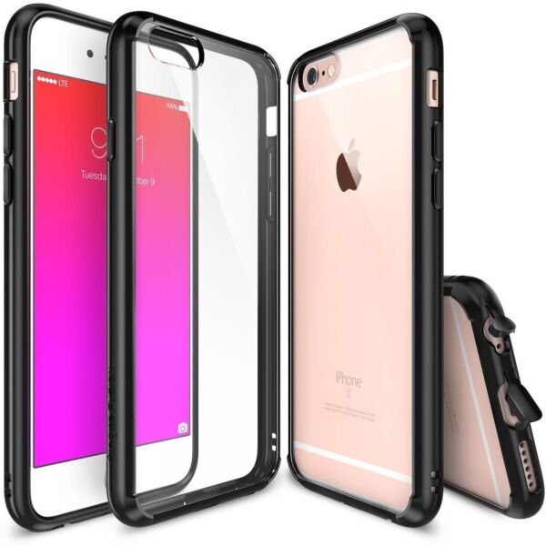 Ringke Fusion iPhone 6s/ 6 ile Uyumlu KIlıf Black TPU Bumper Extra Darbe Emici