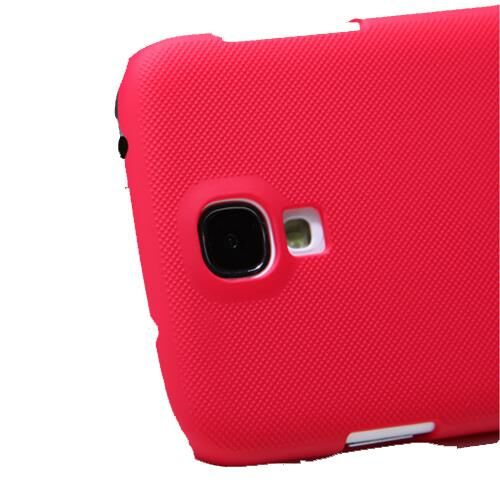 Nillkin i9500 Galaxy S4 ile Uyumlu Sert Kauçuk Kılıf Kırmızı