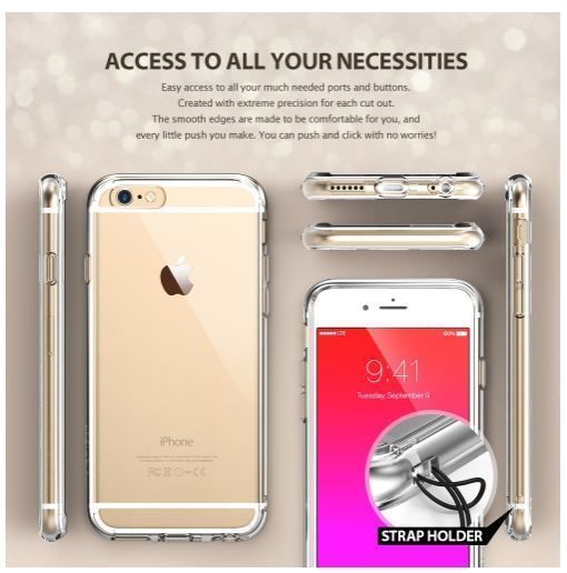 Ringke Fusion iPhone 6s/ 6 ile Uyumlu KIlıf Clear TPU Bumper Extra Darbe Emici