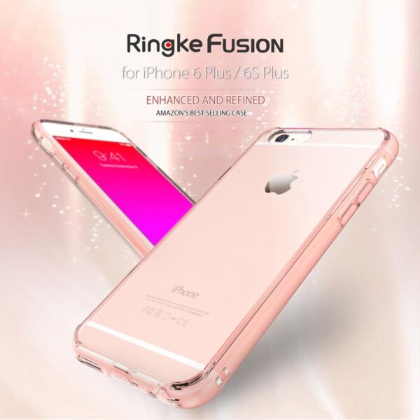 Ringke Fusion iPhone 6s Plus/ 6 Plus ile Uyumlu KIlıf Smoke Black
