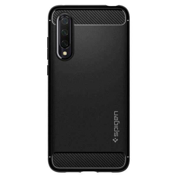 Spigen Mi 9 Lite ile Uyumlu Kılıf Rugged Armor Matte Black