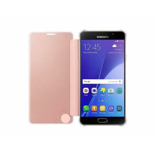 Galaxy A7 (2016) A710F ile Uyumlu Clear View Cover Pembe EF-ZA710CZEGWW