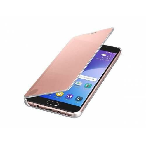 Galaxy A7 (2016) A710F ile Uyumlu Clear View Cover Pembe EF-ZA710CZEGWW