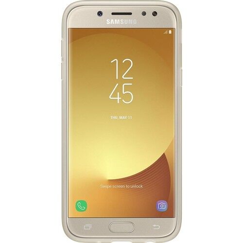 Galaxy J7 2017 ile Uyumlu Jelly Silikon Kılıf EF-AJ730TFEGWW Gold (Out)