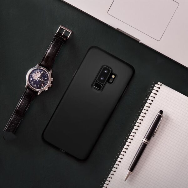 Spigen Galaxy S9 Plus ile Uyumlu Kılıf Liquid Crystal 4 Tarafı Koruma Matte Black