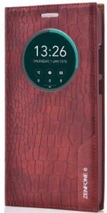 Zenfone 6 ile Uyumlu Rock Serisi Kapaklı Kılıf Kırmızı