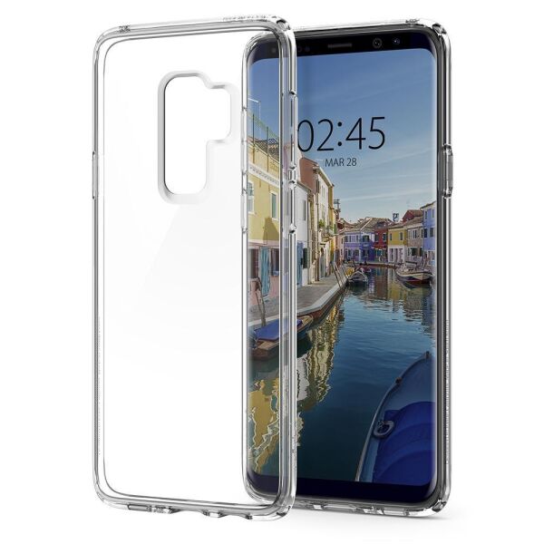 Spigen Galaxy S9 Plus ile Uyumlu Kılıf Ultra Hybrid Crystal Clear