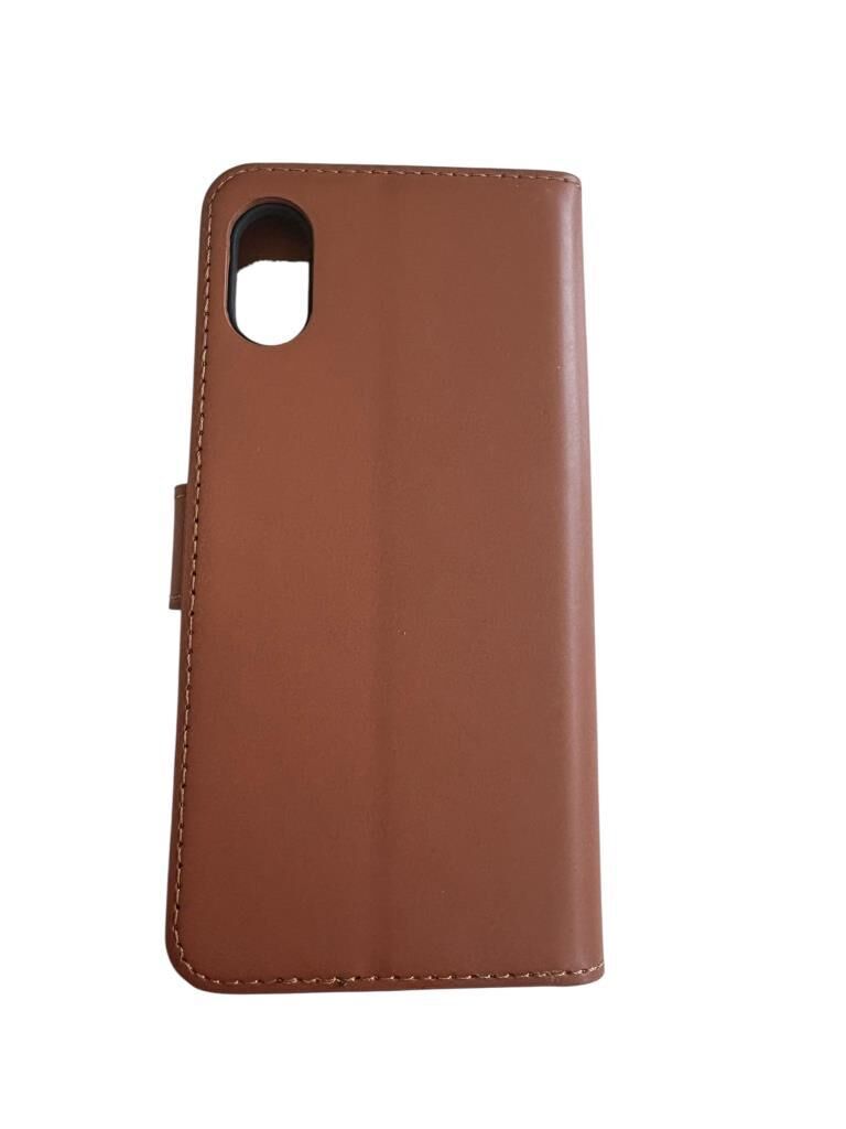 iPhone X ile Uyumlu Cüzdanlı Kılıf Taba