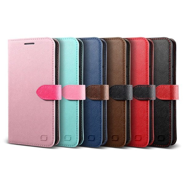 Lific Galaxy Note 5 ile Uyumlu Saffiano Diary Kılıf Dark Blue