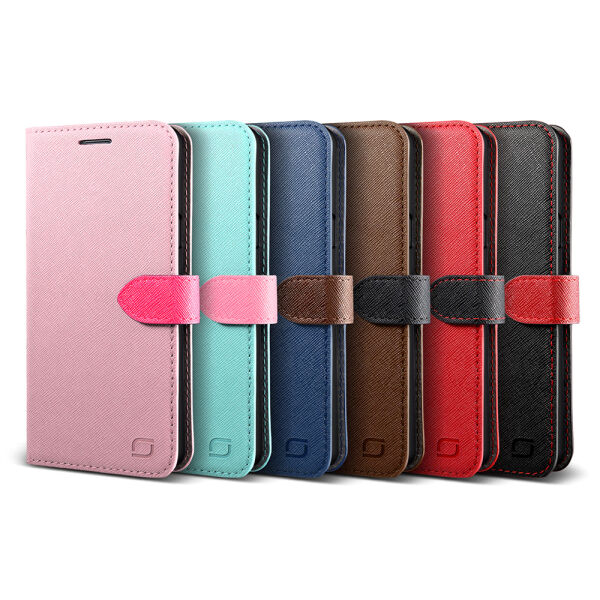 Lific Galaxy Note 5 ile Uyumlu Saffiano Diary Kılıf Dark Blue