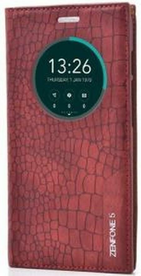 Zenfone 5 ile Uyumlu Rock Serisi Kapaklı Kılıf Kırmızı