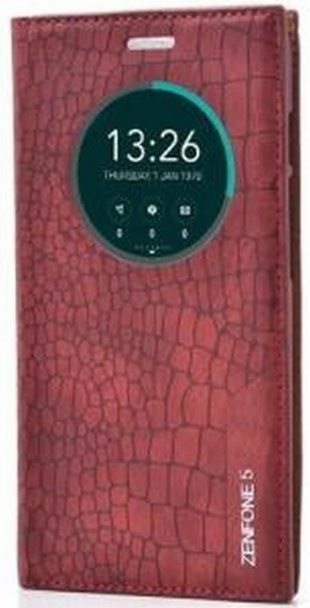 Zenfone 5 ile Uyumlu Rock Serisi Kapaklı Kılıf Kırmızı