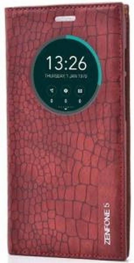 Zenfone 5 ile Uyumlu Rock Serisi Kapaklı Kılıf Kırmızı