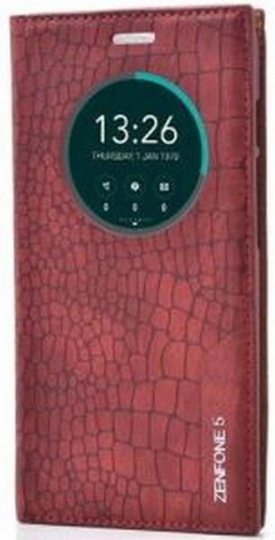 Zenfone 5 ile Uyumlu Rock Serisi Kapaklı Kılıf Kırmızı