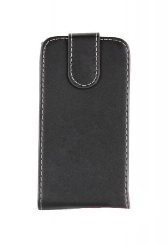 Lumia 800 ile Uyumlu Deri Kılıf Siyah Renk