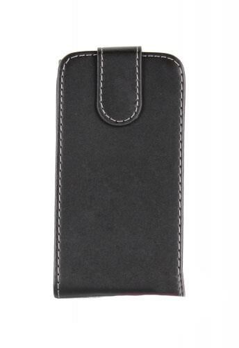 Lumia 800 ile Uyumlu Deri Kılıf Siyah Renk