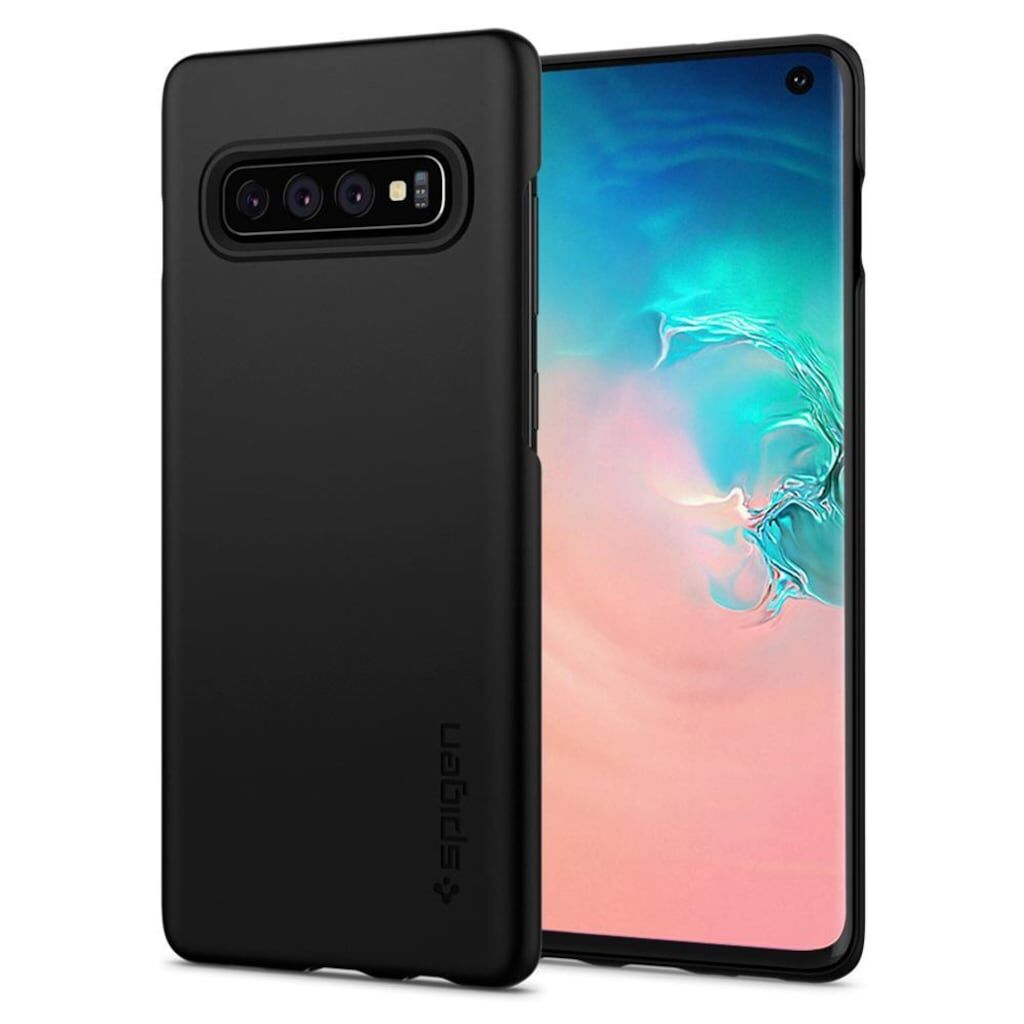 Spigen Galaxy S10 ile Uyumlu Kılıf Thin Fit Ultra İnce Black