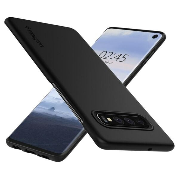 Spigen Galaxy S10 ile Uyumlu Kılıf Thin Fit Ultra İnce Black