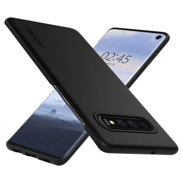 Spigen Galaxy S10 ile Uyumlu Kılıf Thin Fit Ultra İnce Black