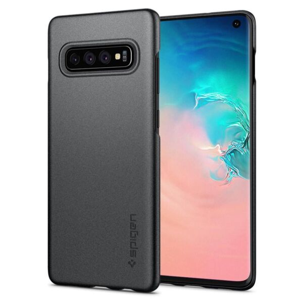 Spigen Galaxy S10 ile Uyumlu Kılıf Thin Fit Ultra İnce Black