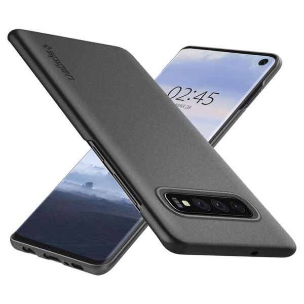 Spigen Galaxy S10 ile Uyumlu Kılıf Thin Fit Ultra İnce Black