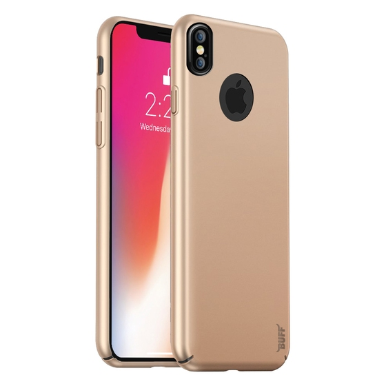 Buff iPhone X ile Uyumlu Slim Fit Kılıf Gold