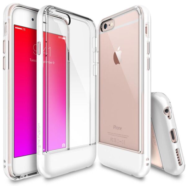 Ringke Frame iPhone 6s/ 6 ile Uyumlu Çerçeveli Bumper Kılıf Pearl White