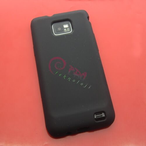 Galaxy S2 i9100 ile Uyumlu Yumuşak Silikon Kılıf Siyah