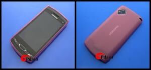 S8530 Wave II ile Uyumlu Şeffaf Silikon Kılıf Pembe Renk