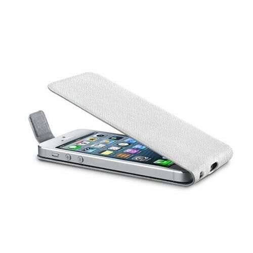 Cellular Line iPhone SE/5S/5 ile Uyumlu Flap Slim Kılıf Beyaz FLIPSLIMIPHONE5W (Out)