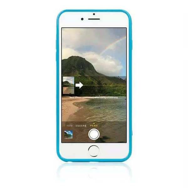 iPhone 6S Plus/6 Plus ile Uyumlu Nokta Desen Silikon Kılıf Mavi