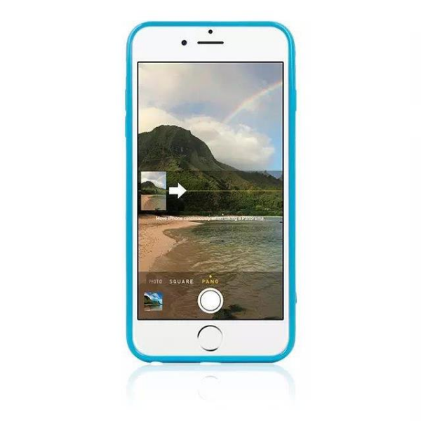 iPhone 6S Plus/6 Plus ile Uyumlu Nokta Desen Silikon Kılıf Mavi