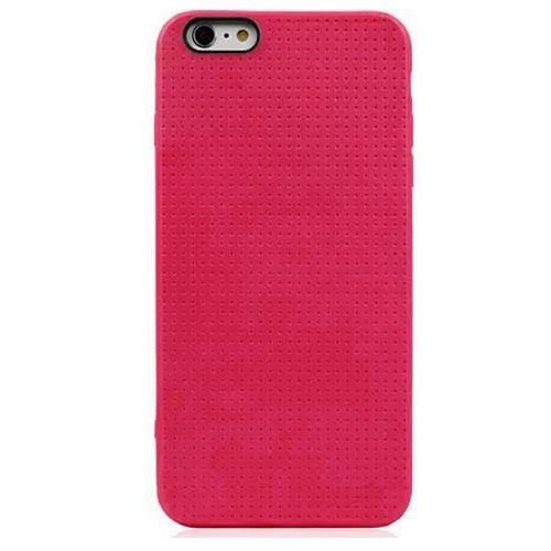 iPhone 6 Plus ile Uyumlu Nokta Desen Silikon Kılıf Pembe