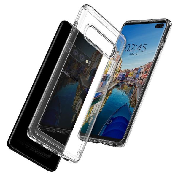 Spigen Galaxy S10 Plus ile Uyumlu Kılıf Ultra Hybrid Crystal Clear